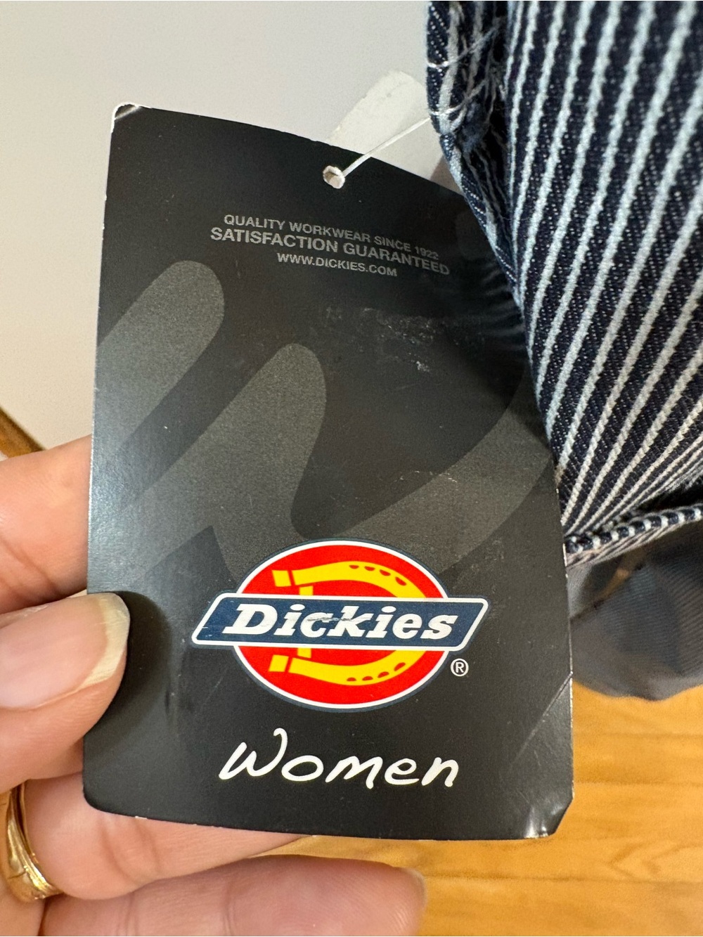 Dickies Blue Stripe Utility Bib Overalls - Picture 6 of 11